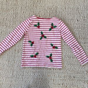 Boden Christmas holly shirt size 9/10